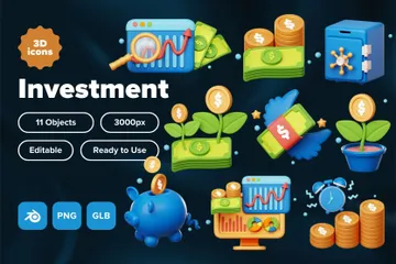 Investment 3D Icon Pack