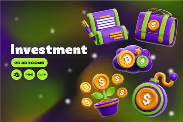 Investment 3D Icon Pack