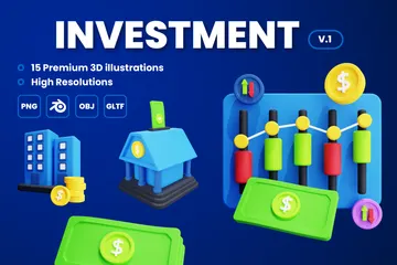 Investment Vol. 1 3D Icon Pack