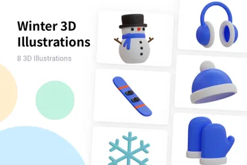 Invierno Paquete de Illustration 3D
