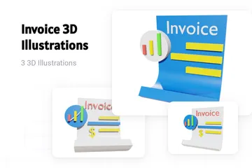 Invoice 3D Illustration Pack