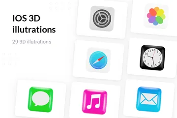 Free IOS 3D Logo Pack