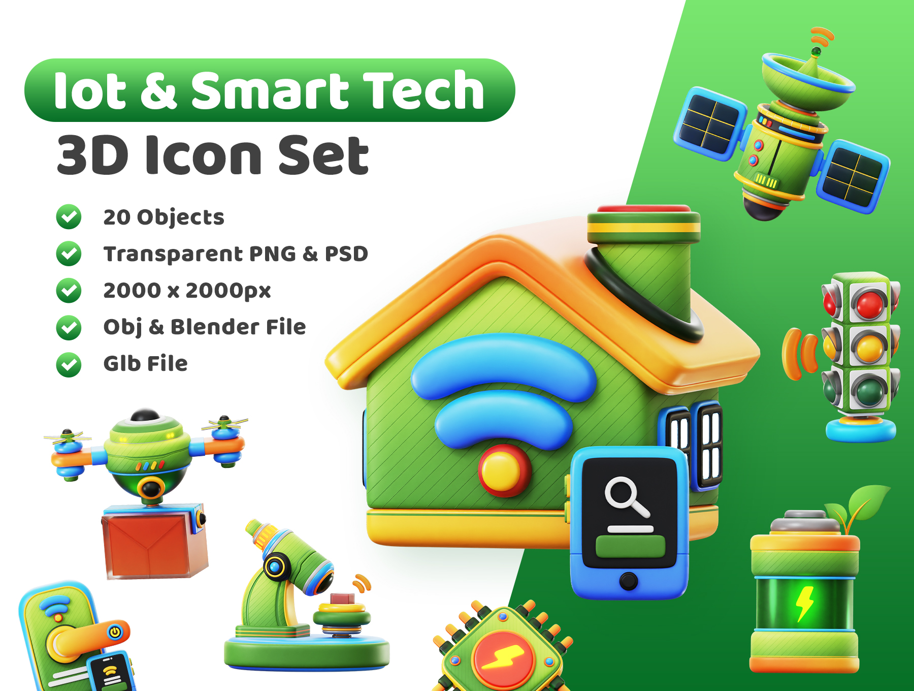 Premium IOT And Smart Tech 3D Illustration pack from Science & Technology 3D  Illustrations