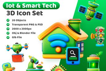 IOT And Smart Tech 3D  Pack