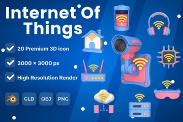 Maison intelligente IOT Pack 3D Icon