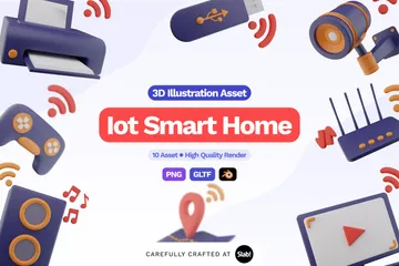 IOT Smart Home 3D Icon Pack