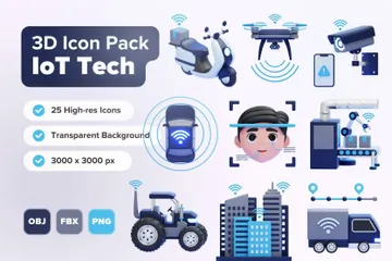 IoT Technology 3D Icon Pack