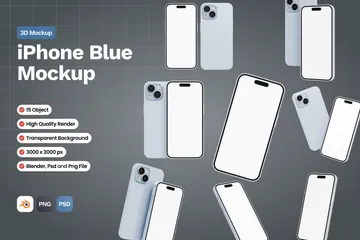 Iphone Blue 3D Icon Pack