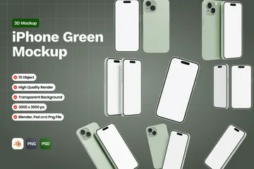 Iphone Green 3D Icon Pack