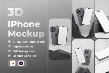 IPhone Mockup 3D Illustration Pack