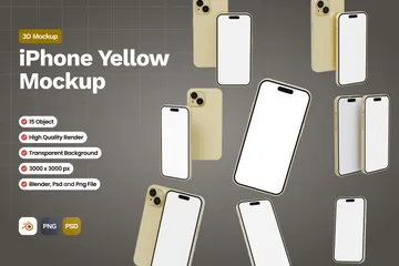 IPhone Yellow 3D Icon Pack