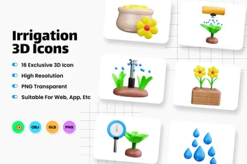 Irrigation 3D Icon Pack