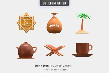 이슬람의 3D Illustration 팩