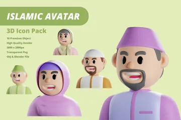 ISLAMIC AVATAR 3D Icon Pack