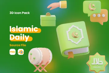 Islamic Daily 3D Icon Pack