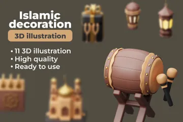 Islamic Decoration 3D Icon Pack