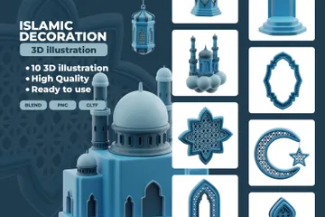 Islamic Decoration 3D Icon Pack