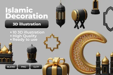 Islamic Decoration 3D Icon Pack