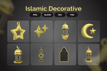 イスラム装飾 3D Iconパック