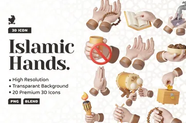 Islamic Hand 3D Icon Pack