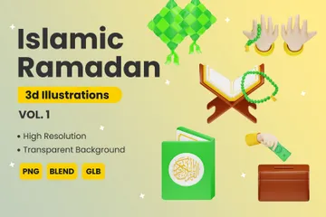 Islamic Ramadan Vol 1 3D Icon Pack