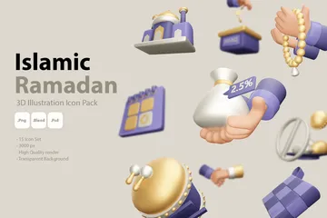 Ramadã Islâmico Pacote de Icon 3D