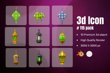 Islamischer Rahmen 3D Icon Pack