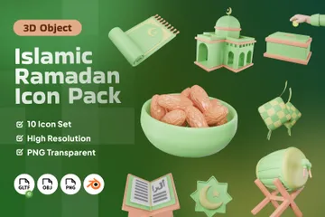 Islamischer Ramadan 3D Icon Pack