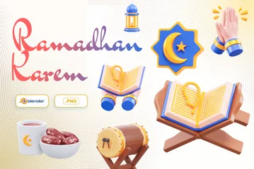 Islamischer Ramadan 3D Icon Pack