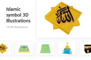 Islamisches Symbol 3D Illustration Pack