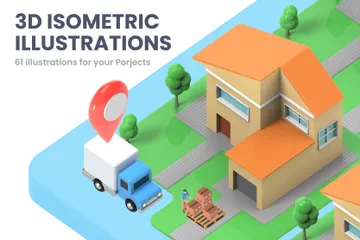 Isométrique Pack 3D Illustration