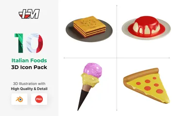Italian Foods 3D Icon Pack