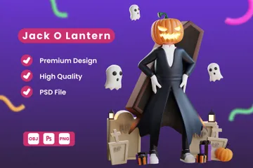Jack Halloween Pacote de Illustration 3D