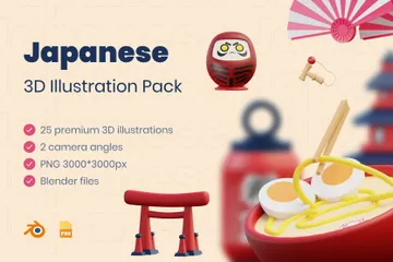 Japanese 3D Illustration Pack