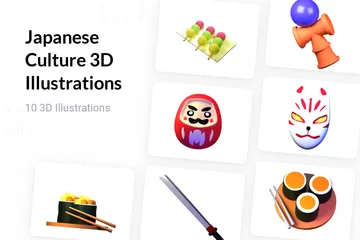 Japanese Culture 3D Illustration Pack