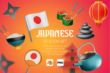 Japanese Culture 3D Icon Pack