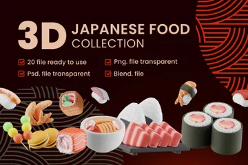 일본 음식 3D Icon 팩