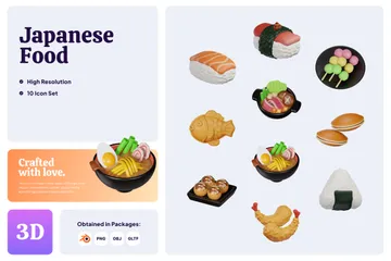 Japanese Food 3D Icon Pack