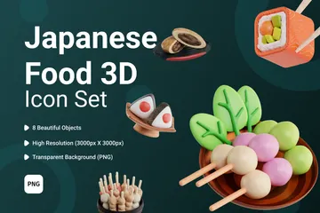 Japanese Food 3D Icon Pack