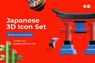 Japanisch 3D Illustration Pack