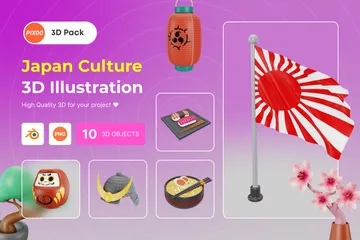 Japanische Kultur 3D Illustration Pack