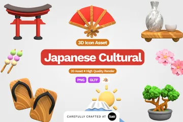 Japanische Kultur 3D Icon Pack