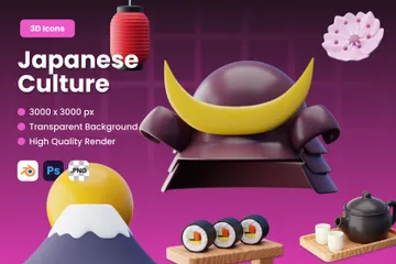 Japanische Kultur 3D Icon Pack