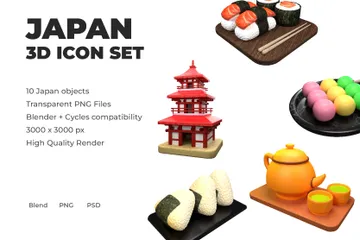 Japão Pacote de Icon 3D