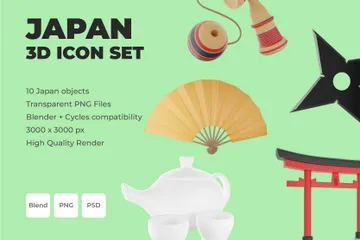 Japão Pacote de Icon 3D