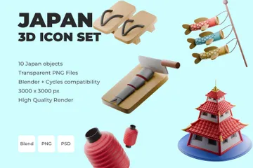 Japão Pacote de Icon 3D