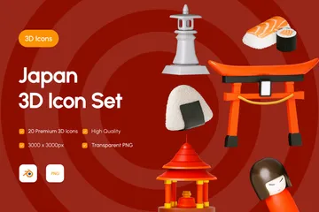 Japão Pacote de Icon 3D