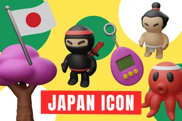 Japón Paquete de Icon 3D