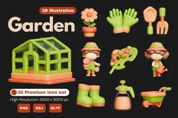 Jardim Pacote de Icon 3D