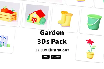 Jardín Paquete de Icon 3D